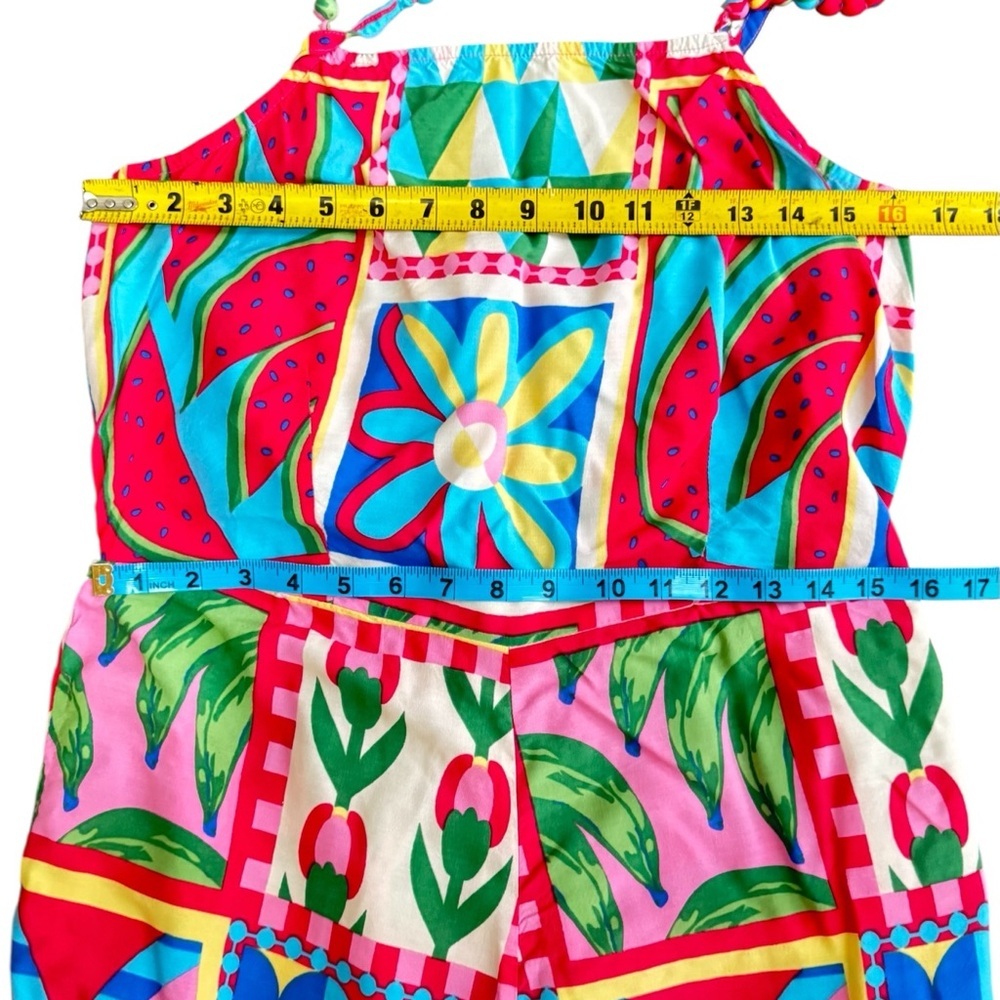 Sincerely Jules 100%Rayon Floral Multicolor Patterned Jumpsuit Size Large - Picture 13 of 13